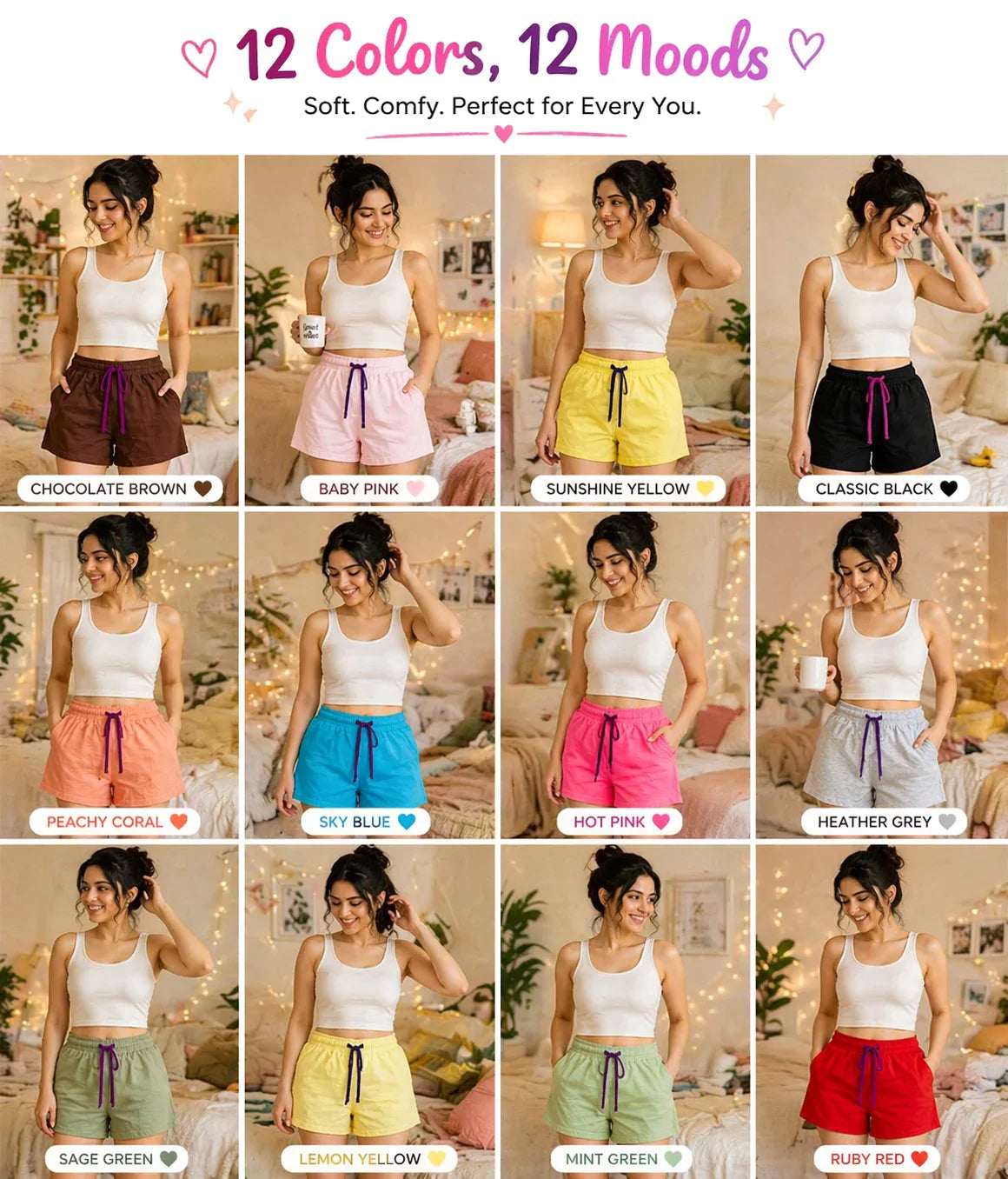 Women's Comfy Sweat Shorts #M8045