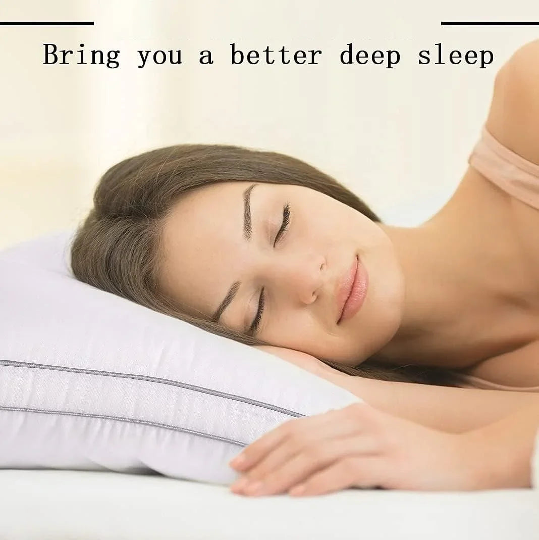 High Quality Solid White Bed Pillow - 1 Pcs