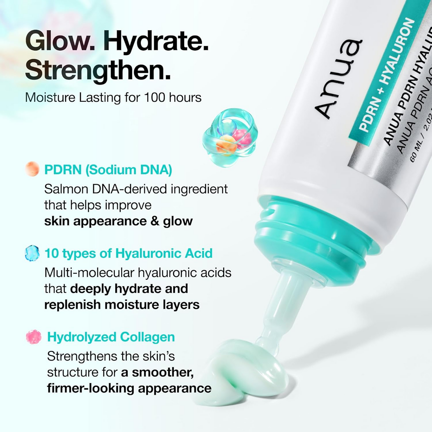 Anua PDRN Hyaluronic Acid 100 Moisturizing Cream - 60ml