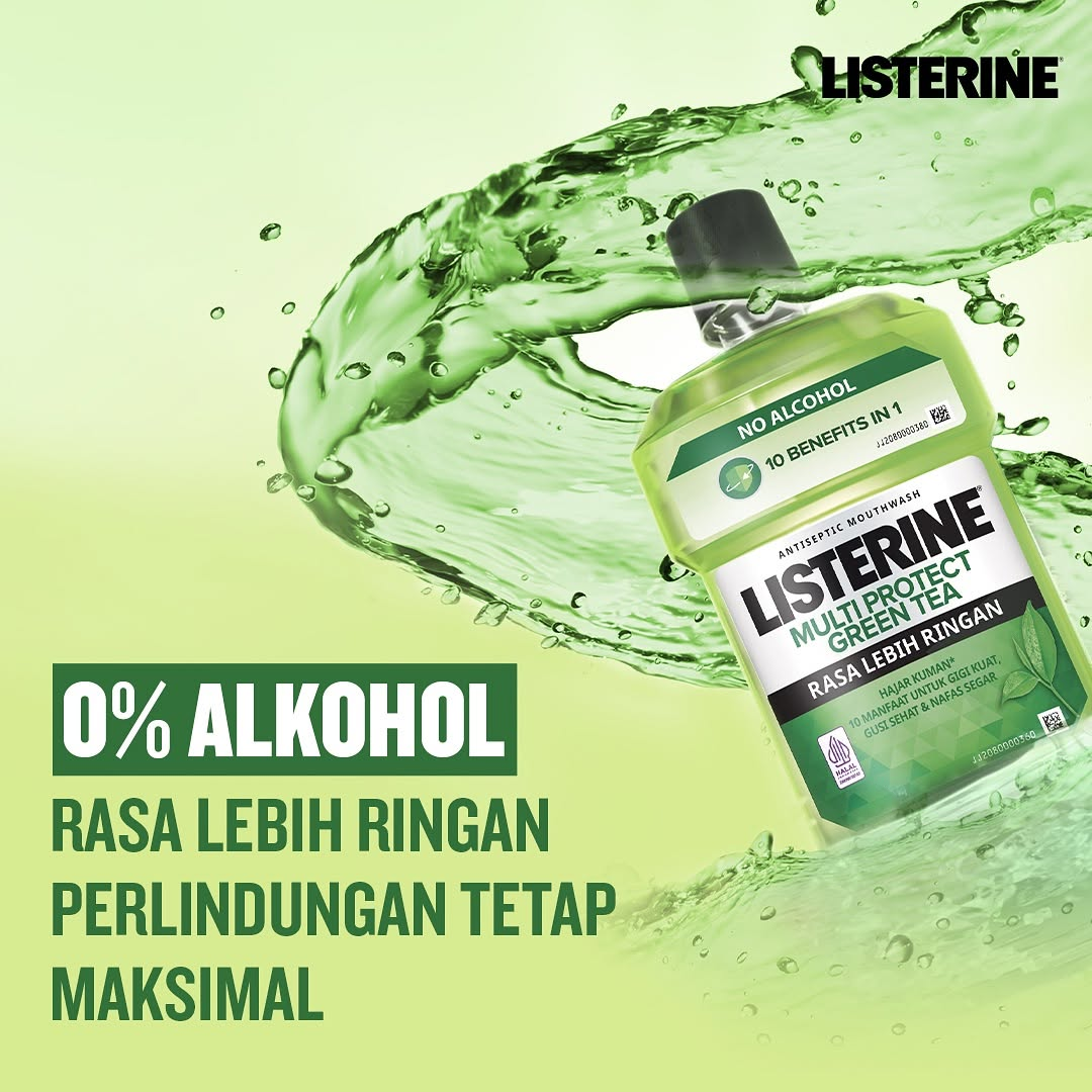 Listerine Multi Protect Green Tea Mouthwash - 250ml