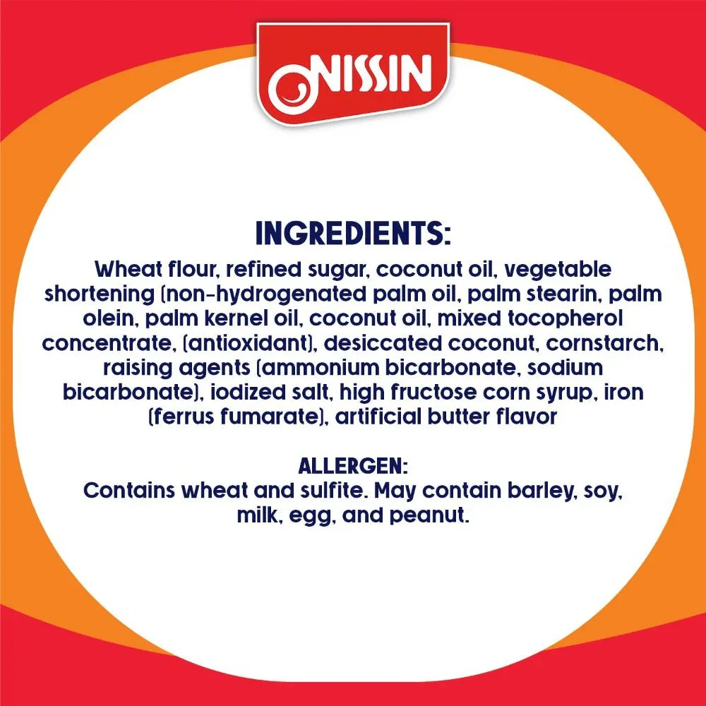 Nissin Butter Coconut Biscuits - 90g (3+1) Offer