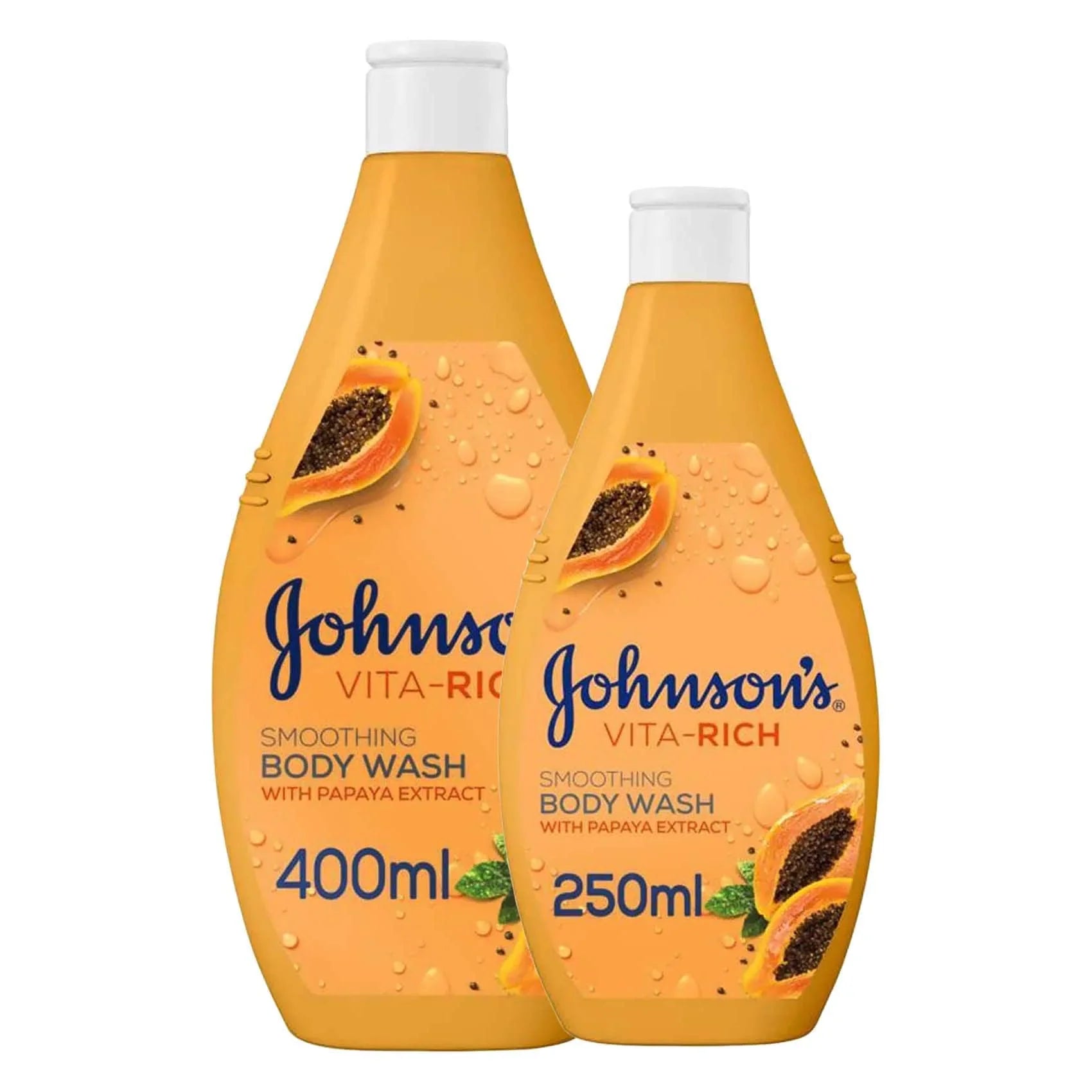 Johnson's Vita Rich Body Wash With Papaya Extract - 400ml+250ml