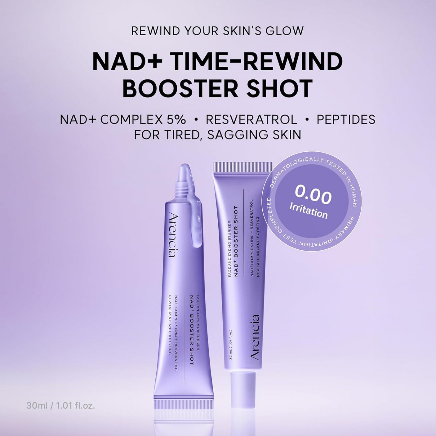 Arencia NAD+ Booster Shot Face & Eye Moisturizer - 30ml