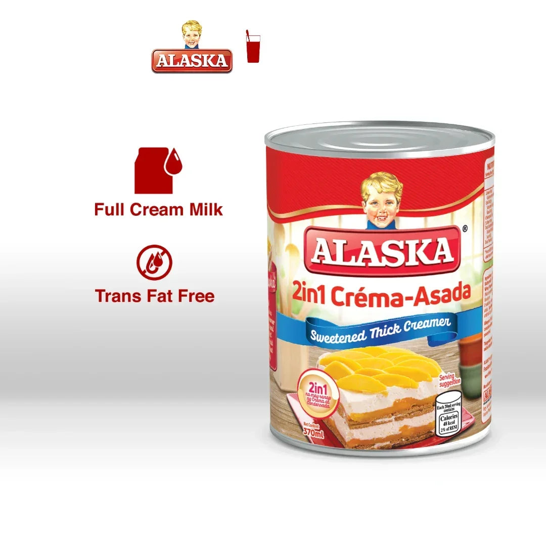 Alaska 2 in 1 Crema-Asada Sweetened Thick Creamer - 370ml