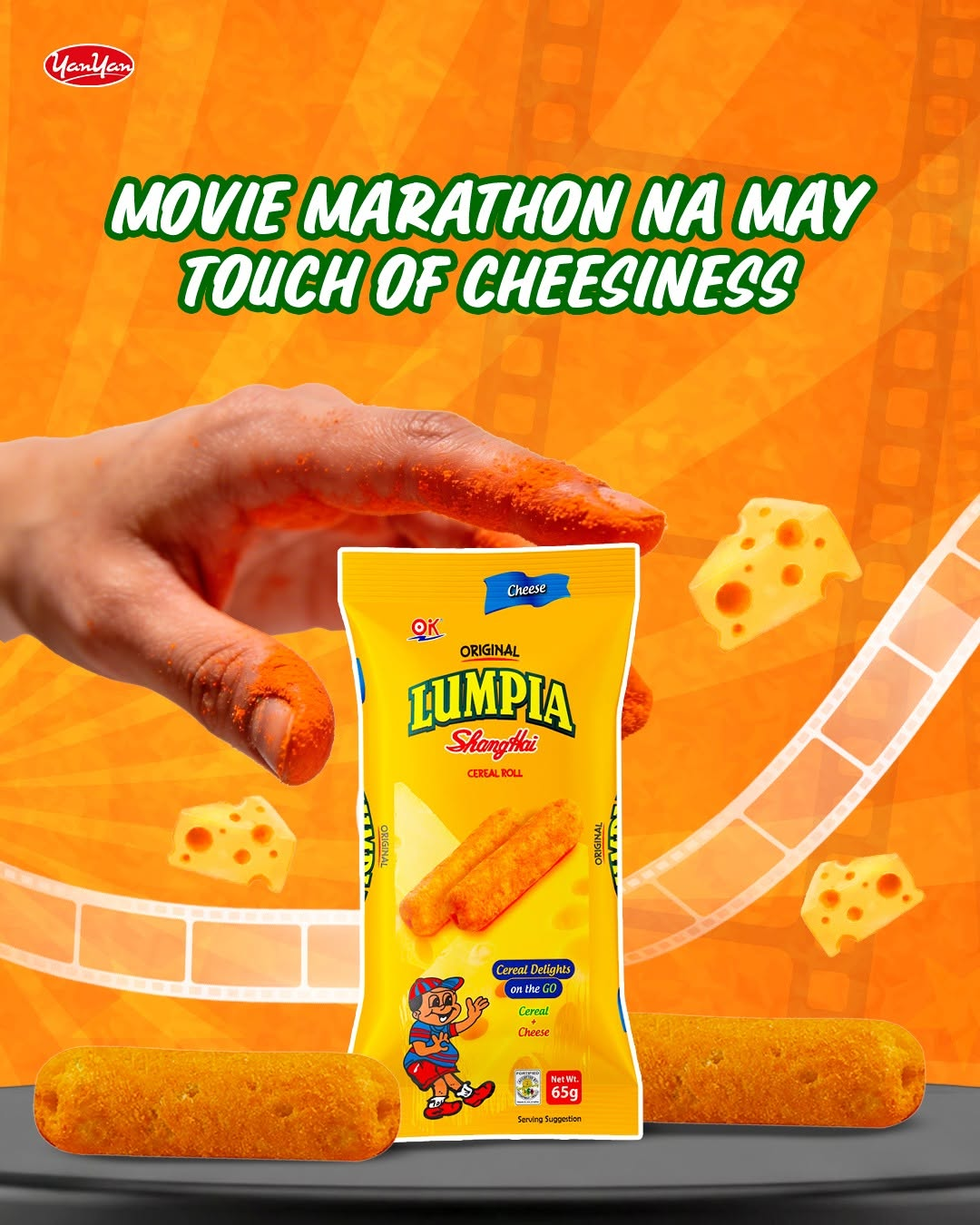 OK Lumpia Shanghai Cheese Cereal Roll - 65g