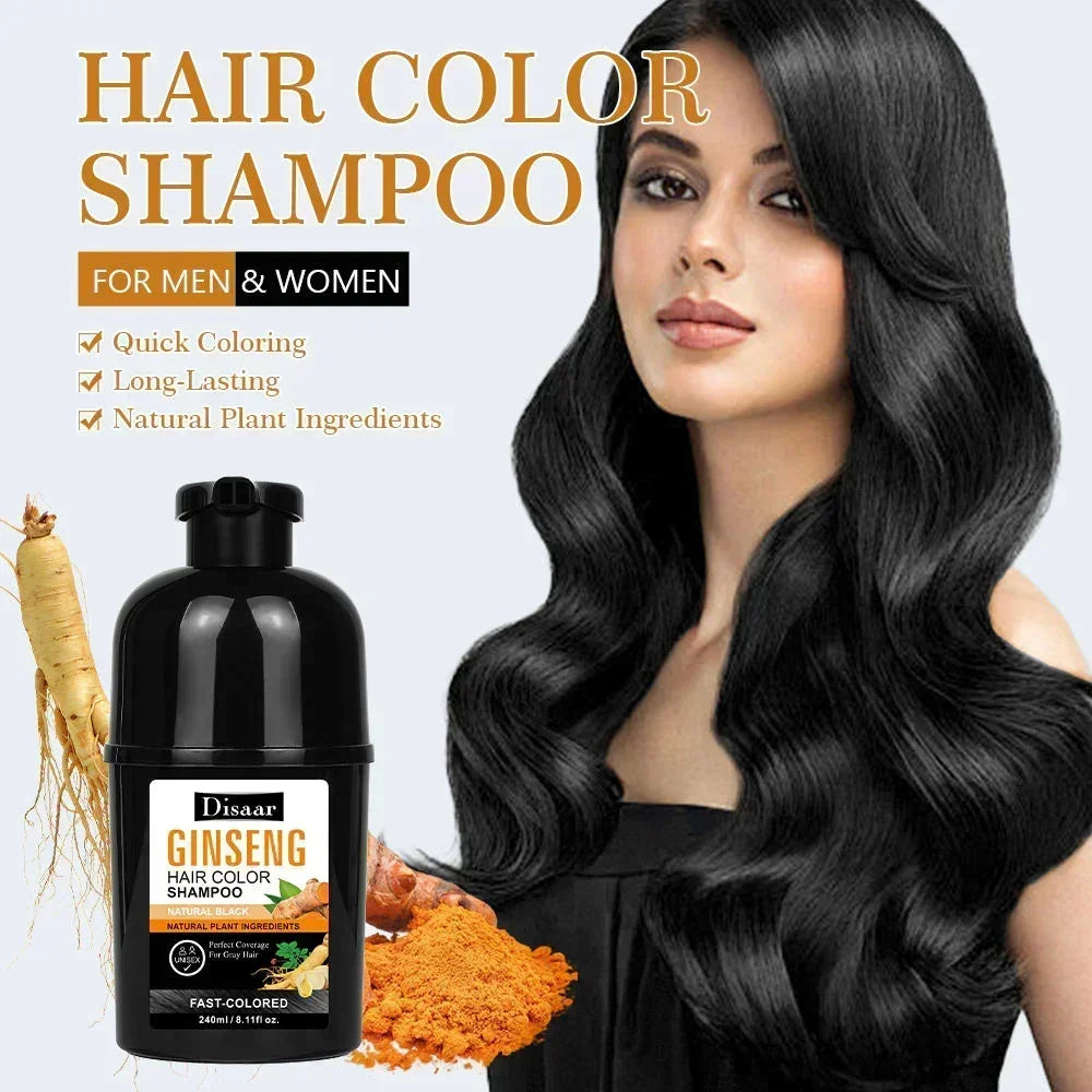 Disaar Ginseng Hair Color Shampoo Natural Black - 240ml
