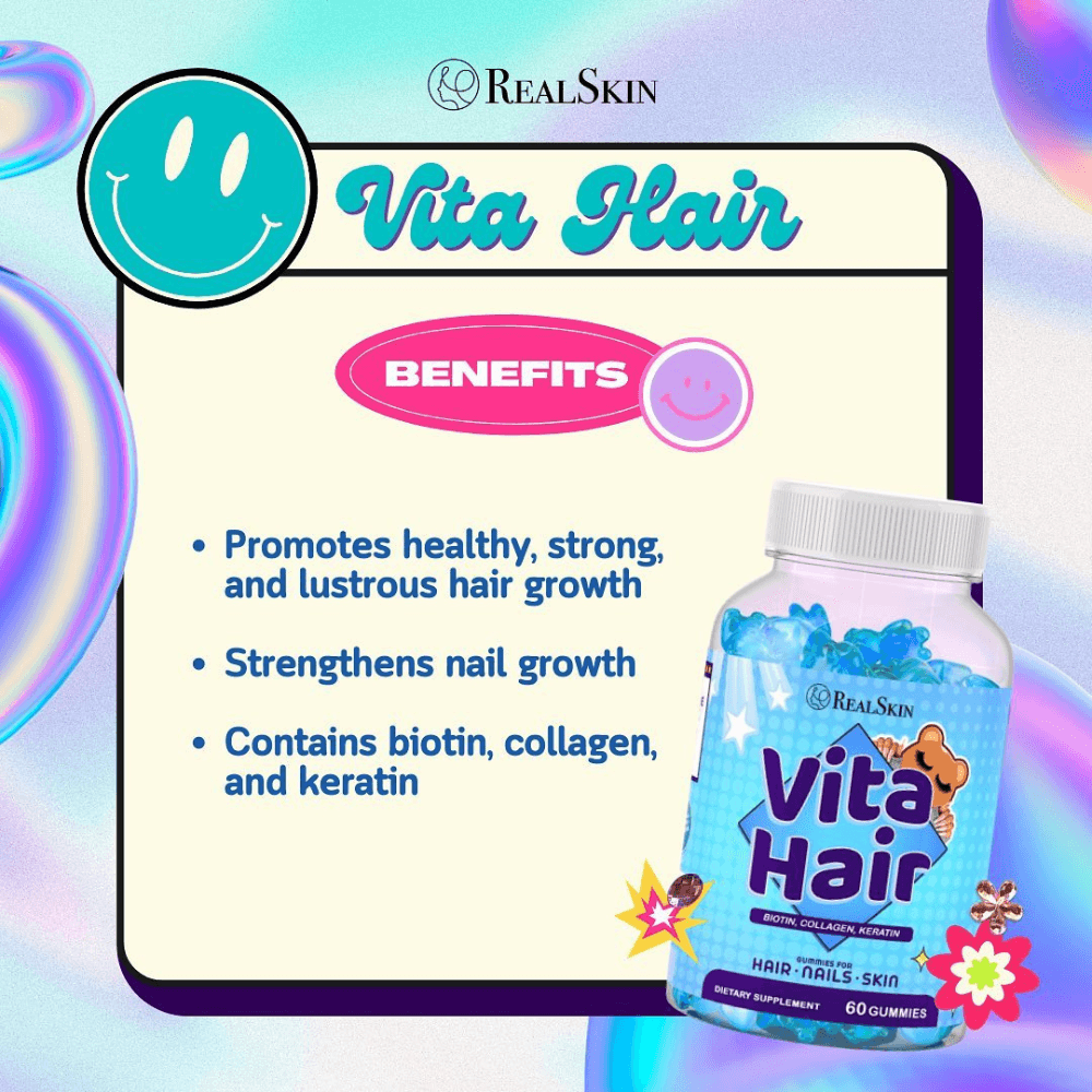 Real Skin Vita Hair Gummies For Hair Nail & Skin