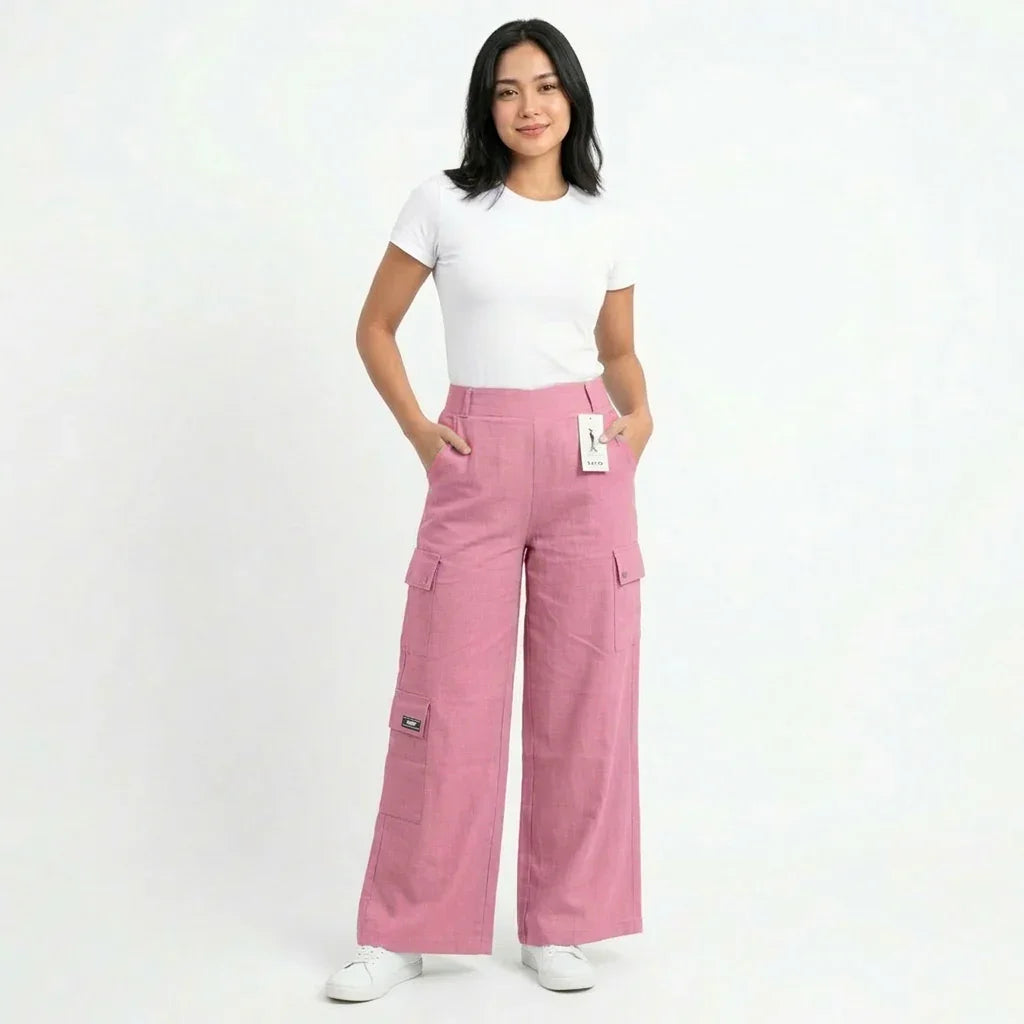 Women's Cargo Wide Leg Sweatpant SZW-962
