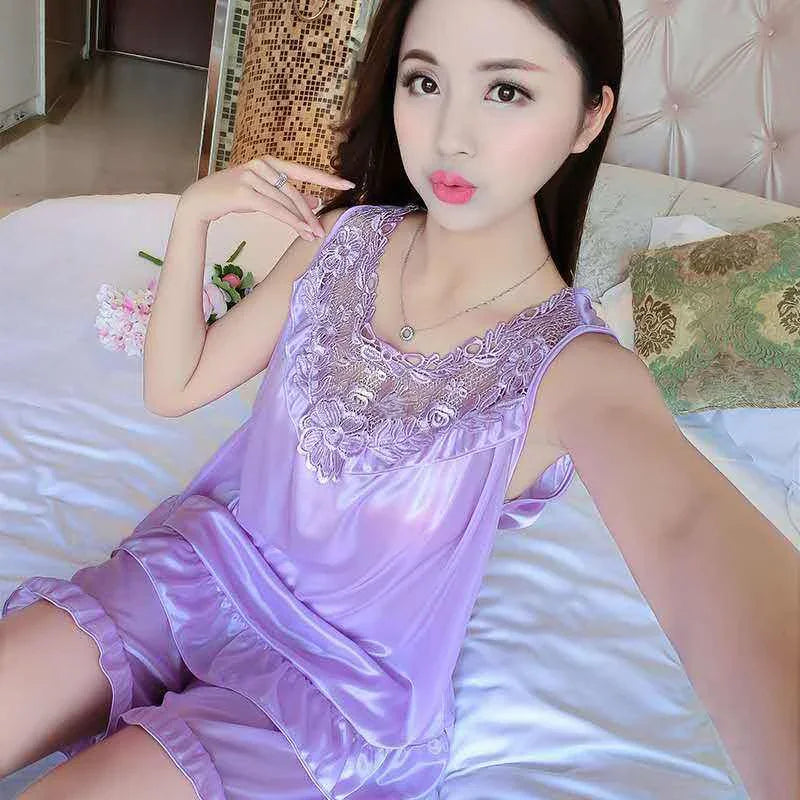 Soft Sleeveless Sleepwear 2 Pcs Set