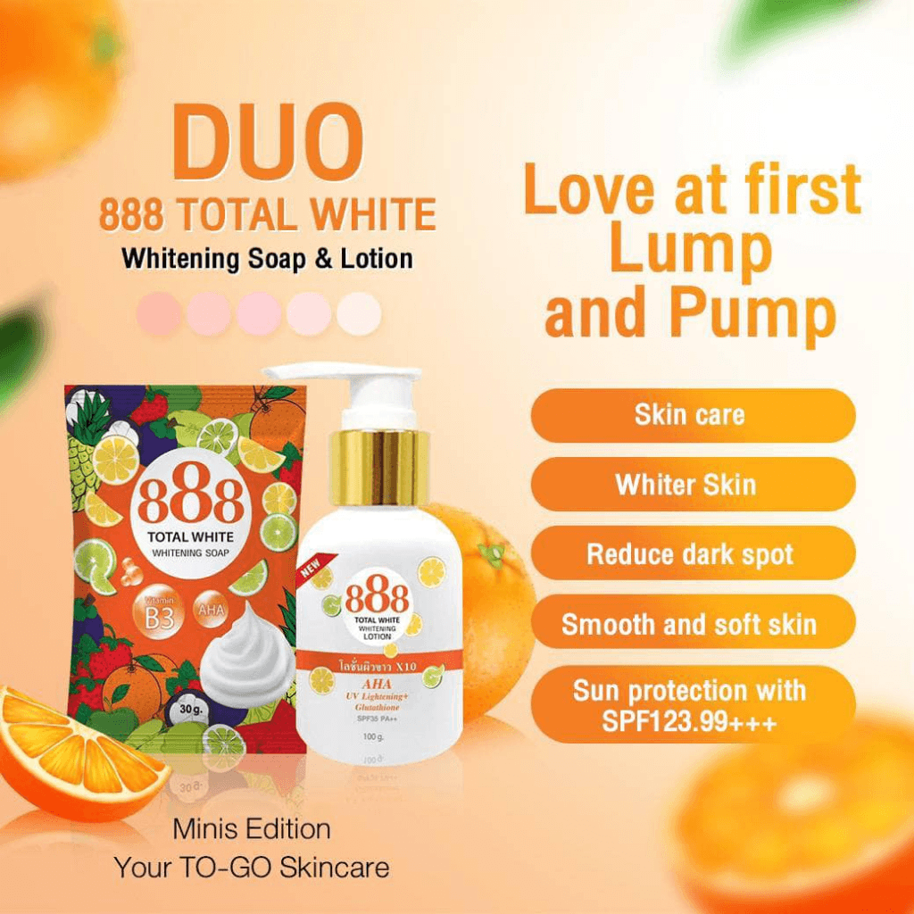 888 Total White Duo Brightening Soap & Lotion Minis Edition