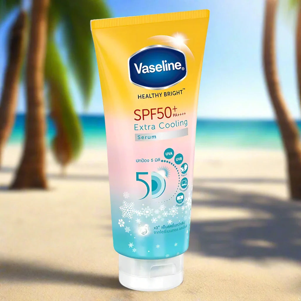 سيروم فازلين هيلثي برايت إكسترا كولينج بعامل حماية من الشمس 50+ PA++++ - 265 مل