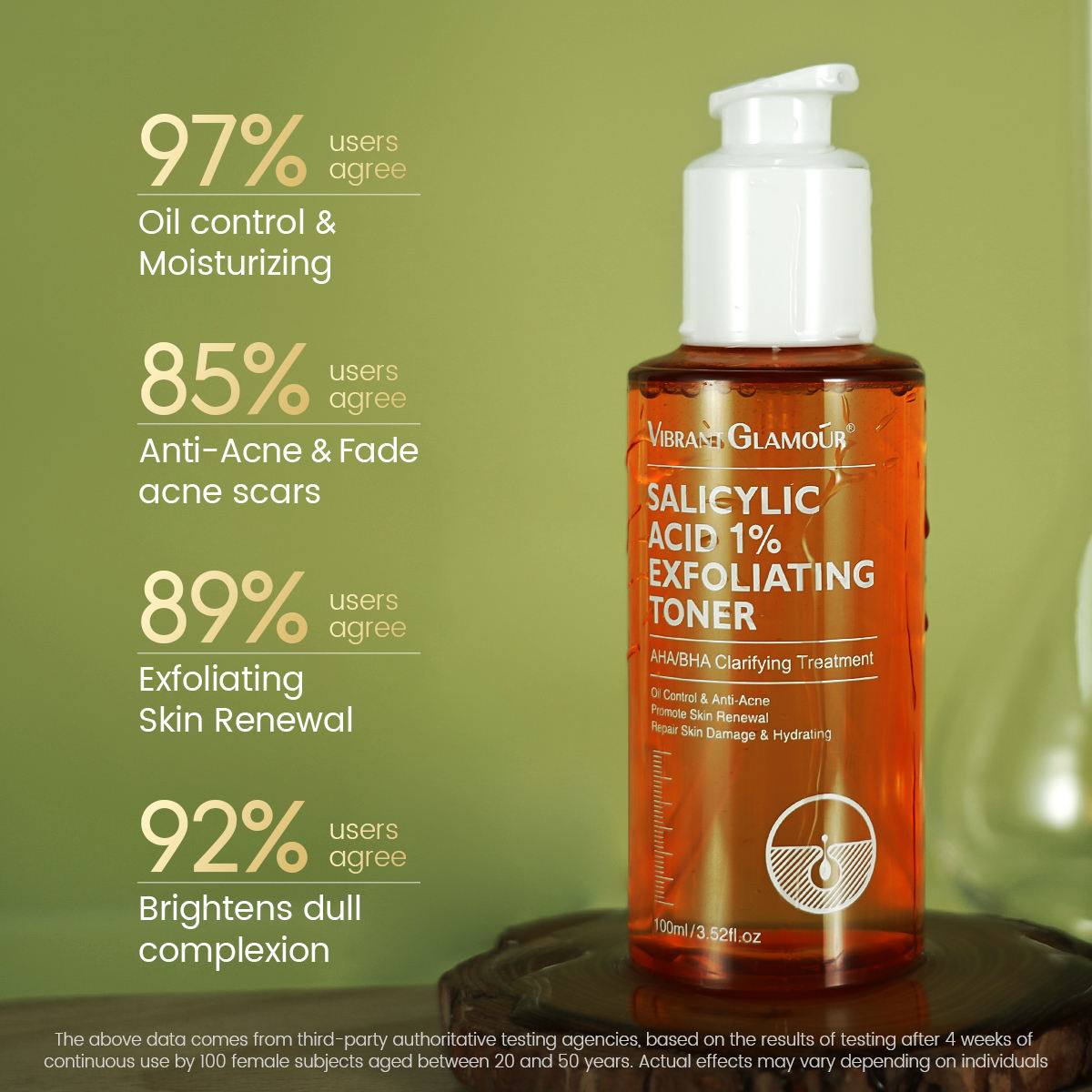 Vibrant Glamour Salicylic Acid 1% Exfoliating Toner - 100ml