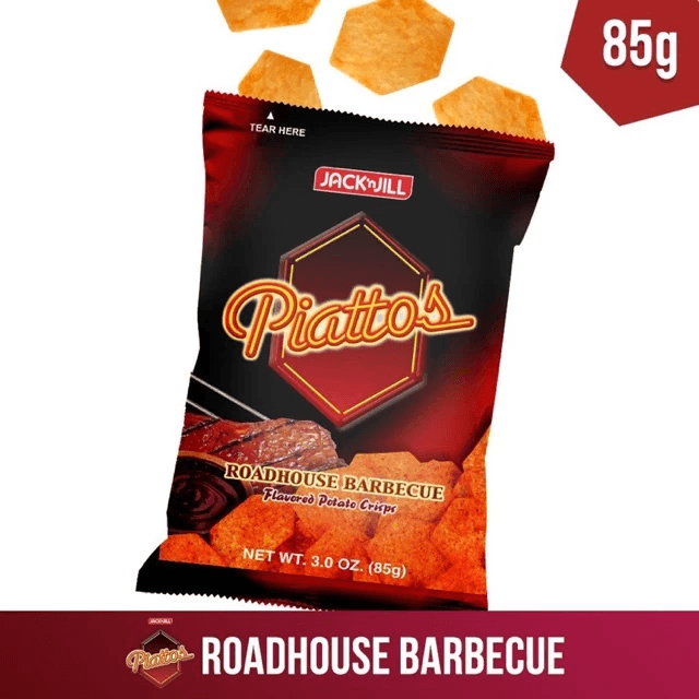 Jack 'n Jill Piattos Potato Crisps Roadhouse Barbecue 85gm