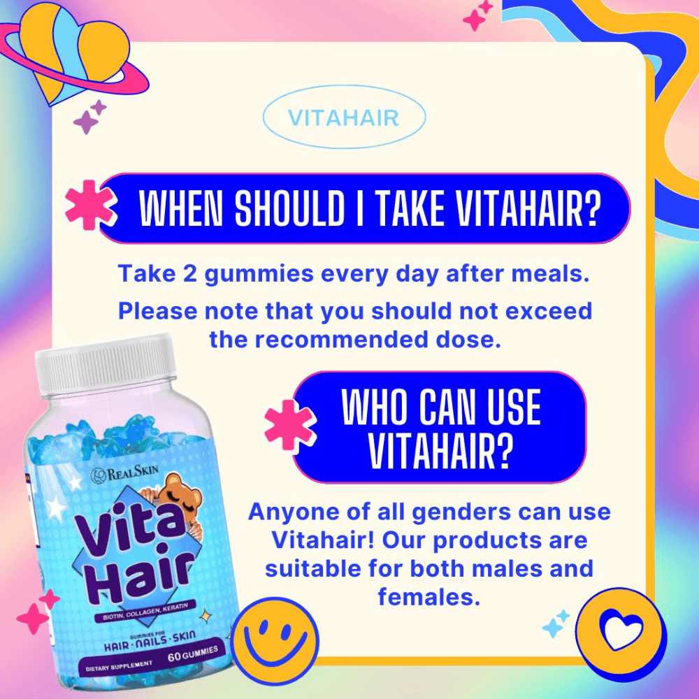 Real Skin Vita Hair Gummies For Hair Nail & Skin