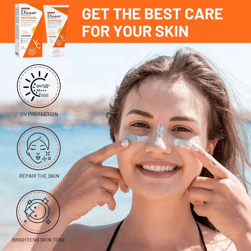 Disaar Nicotinamide & Vitamin C Brightening Sunscreen Cream SPF50 PA+++ - 80g