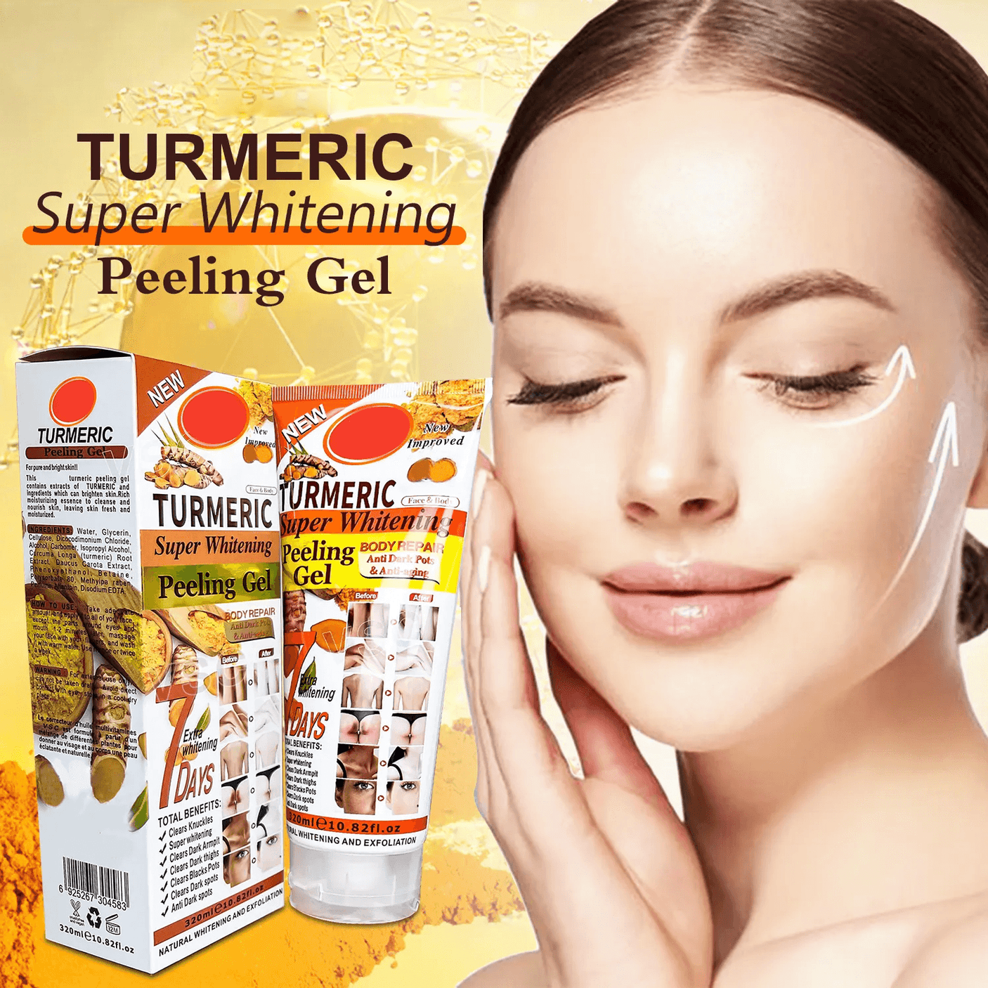 Veet Gold Turmeric Super Brightening Peeling Gel - 320ml