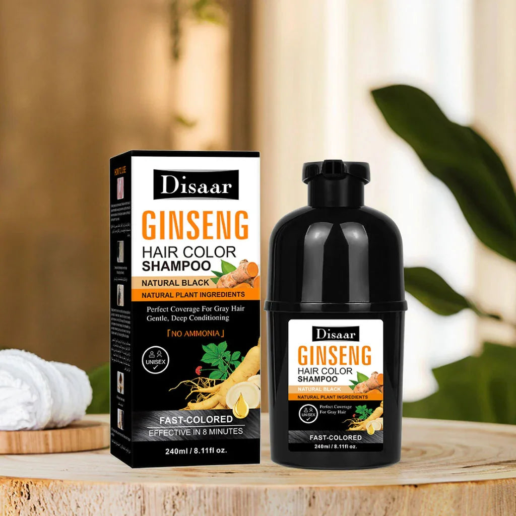 Disaar Ginseng Hair Color Shampoo Natural Black - 240ml