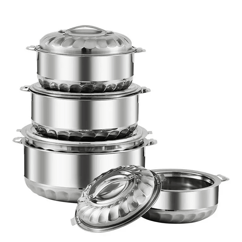 Double-Deck Heat Preservation Fresh Box Food Container Pot Set - 4Pcs