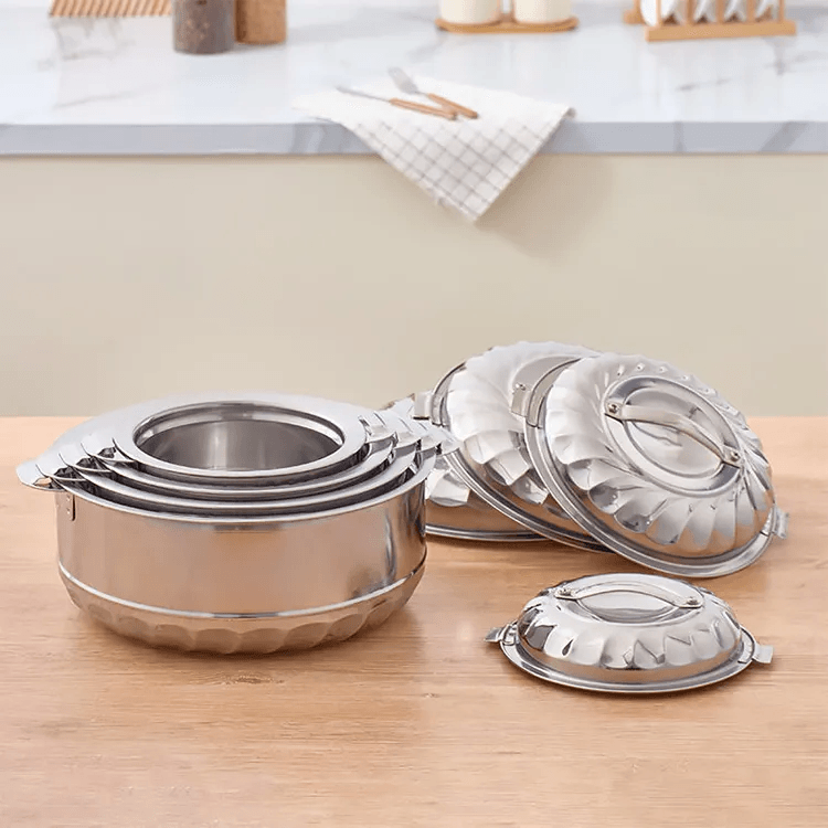 Double-Deck Heat Preservation Fresh Box Food Container Pot Set - 4Pcs