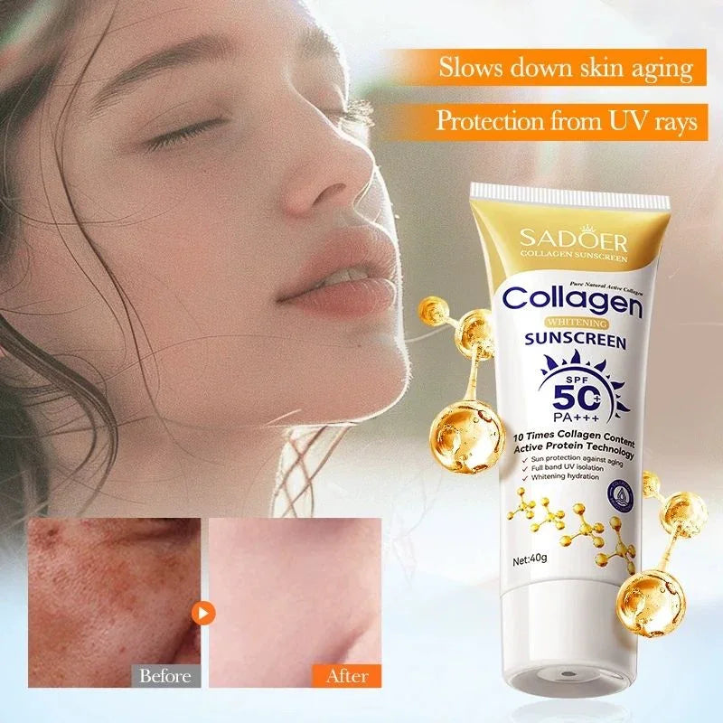Sadoer Collagen Brightening Sunscreen SPF 50+ PA+++ - 40g