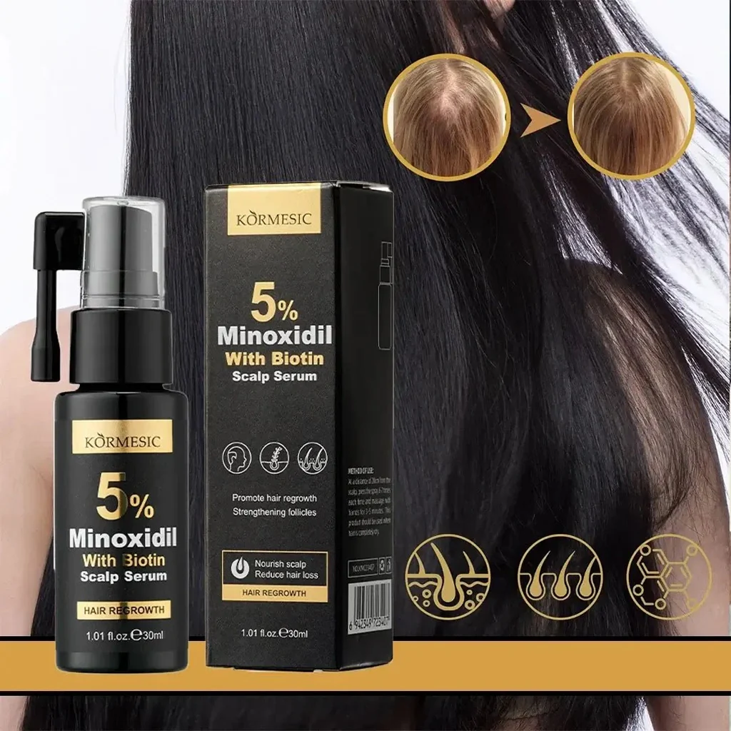 Kormesic 5% Minoxidil With Biotin Hair Regrowth Serum - 30ml