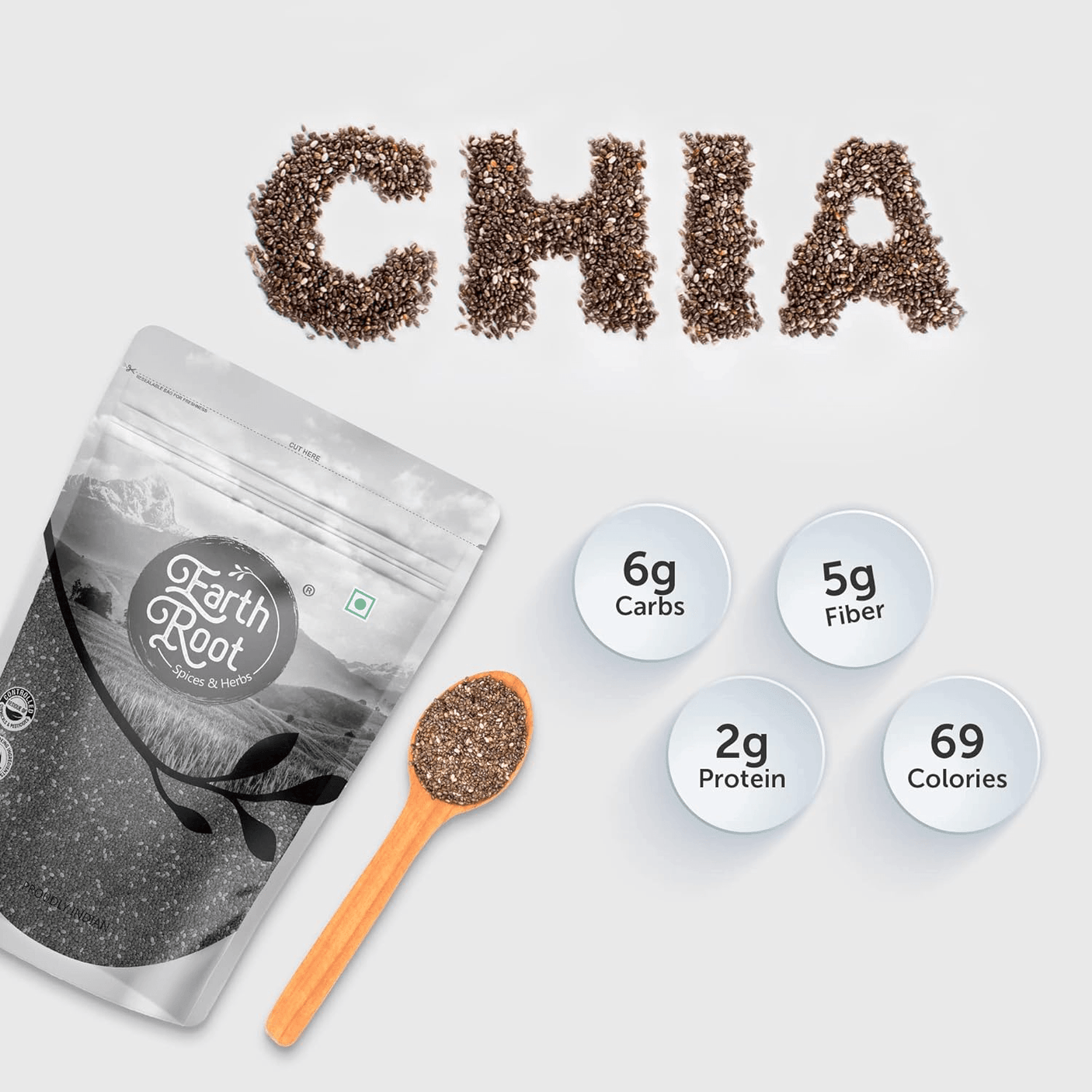 بذور الشيا من Earth Root - 400 جرام