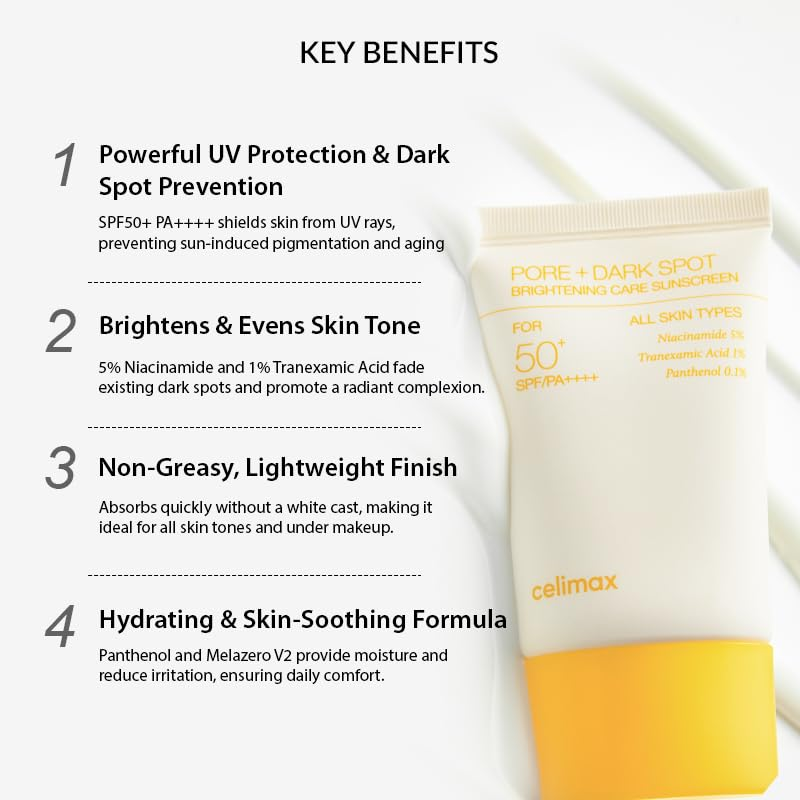 Celimax Pore+Dark Spot Brightening Care Sunscreen SPF 50+ - 50ml