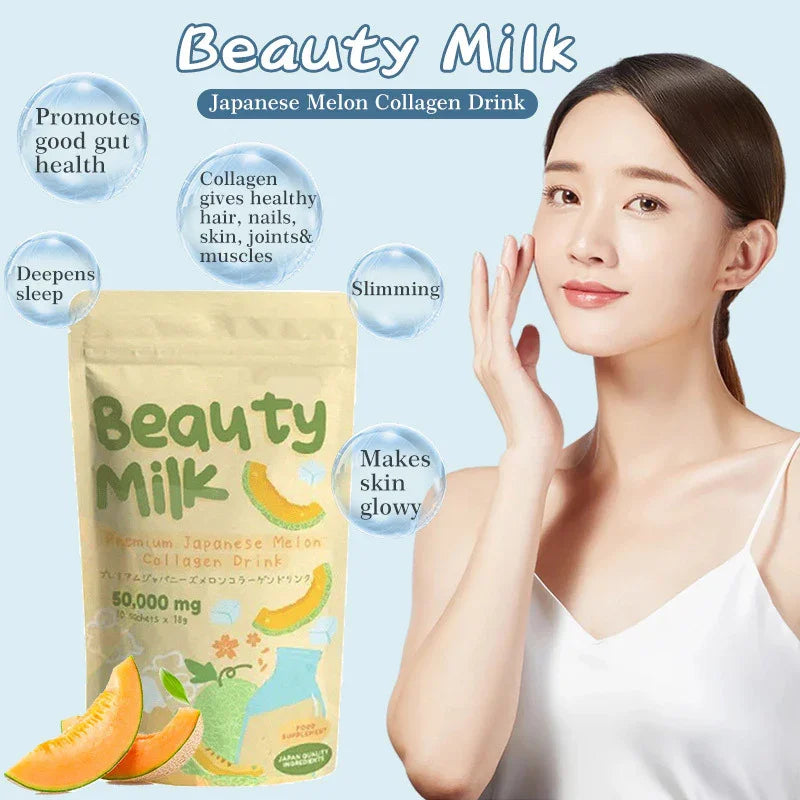 Dear Face Beauty Milk Premium Japanese Melon + Collagen Drink - 180g