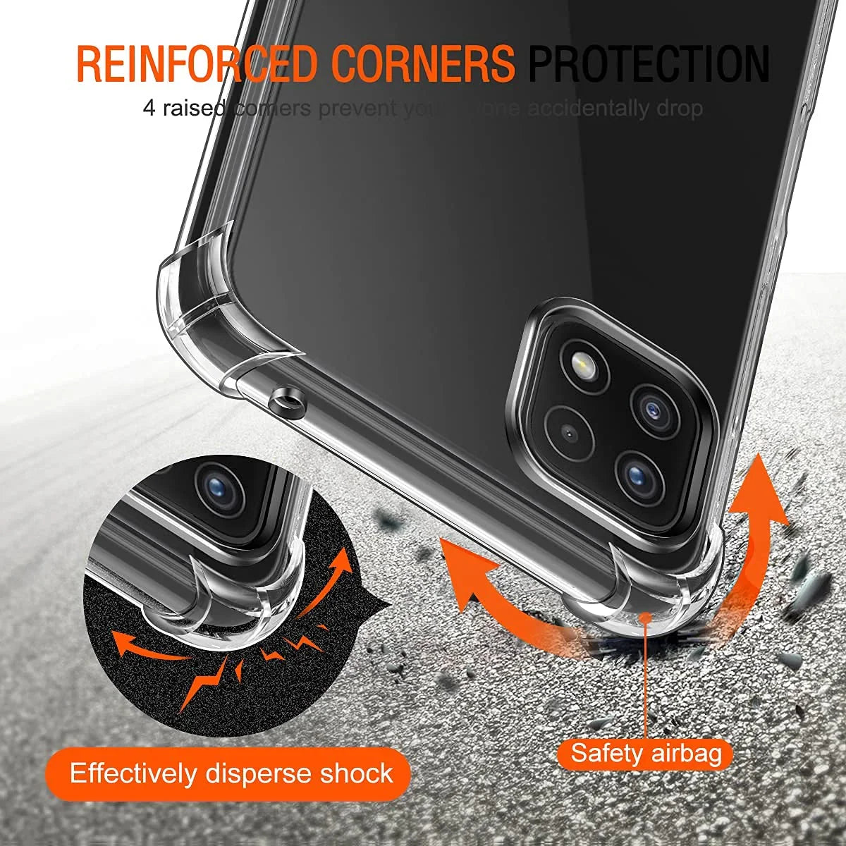 Samsung A22 5G Transparent Protective Case