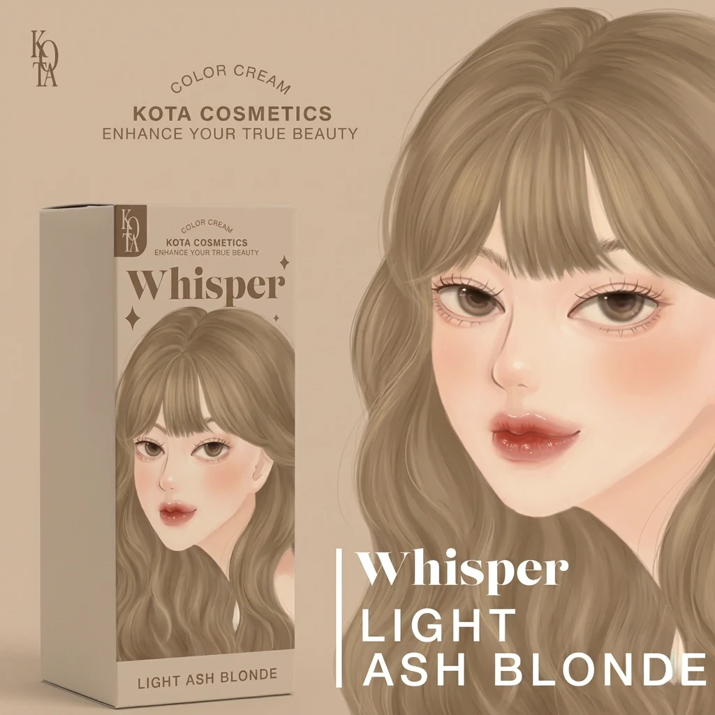 Kota Cosmetics Whisper Thailand Hair Color Light Ash Blonde - 100ml + 100ml