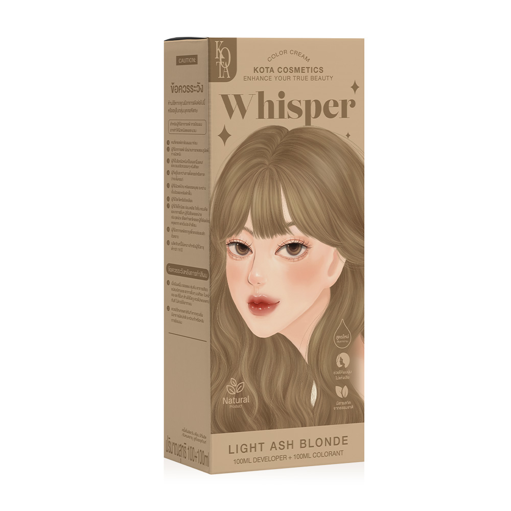 Kota Cosmetics Whisper Thailand Hair Color Light Ash Blonde - 100ml + 100ml