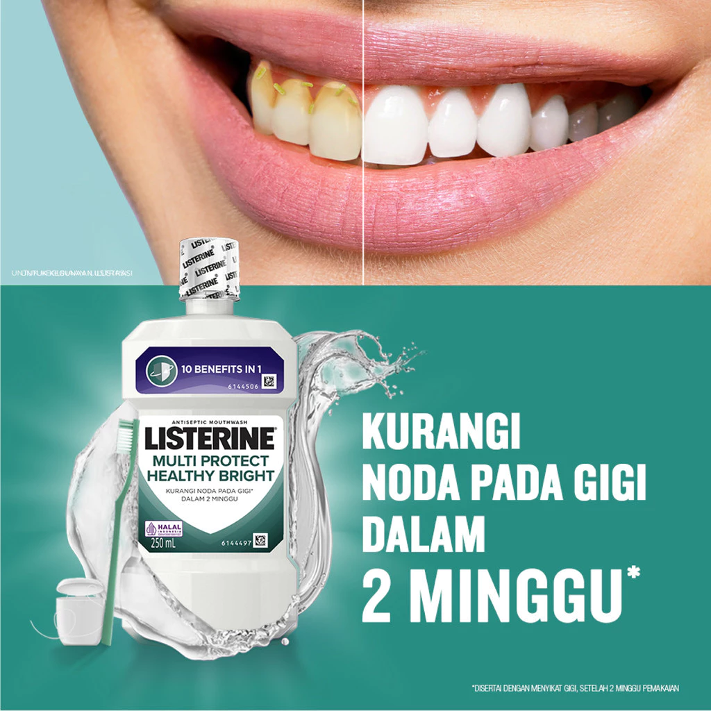 Listerine Multi Protect Healthy Bright Mouthwash - 250ml