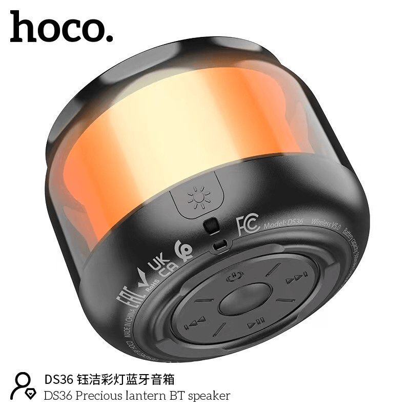 مكبر صوت لاسلكي صغير الحجم مزود بإضاءة LED ملونة من Hoco - DS36
