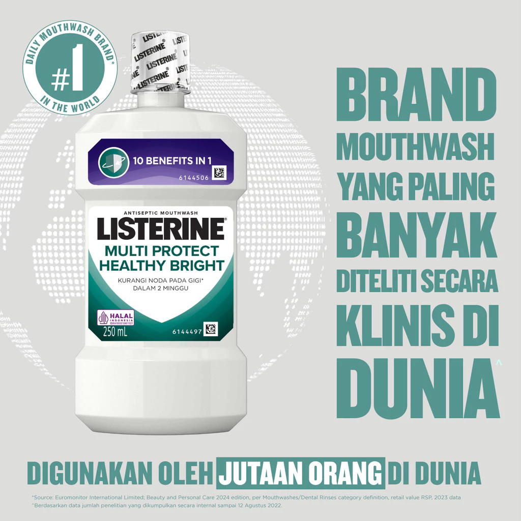 Listerine Multi Protect Healthy Bright Mouthwash - 250ml