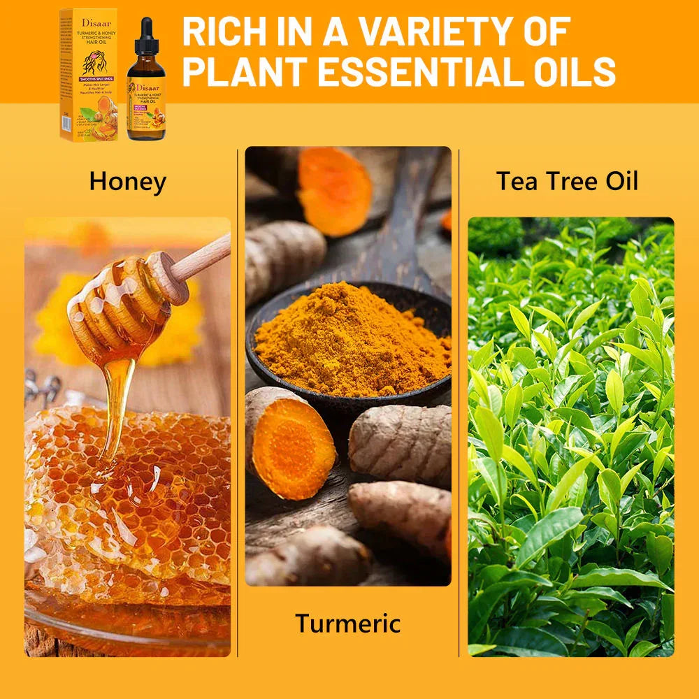 Disaar Turmeric & Honey Strengthening Hair Oil - 60ml