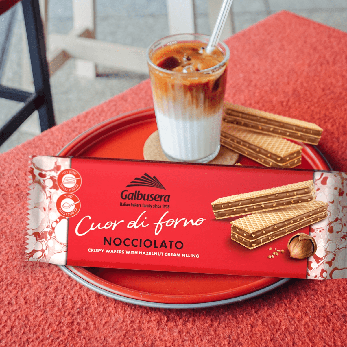 Galbusera Nocciolato Crispy Wafers With Hazelnut - 36g