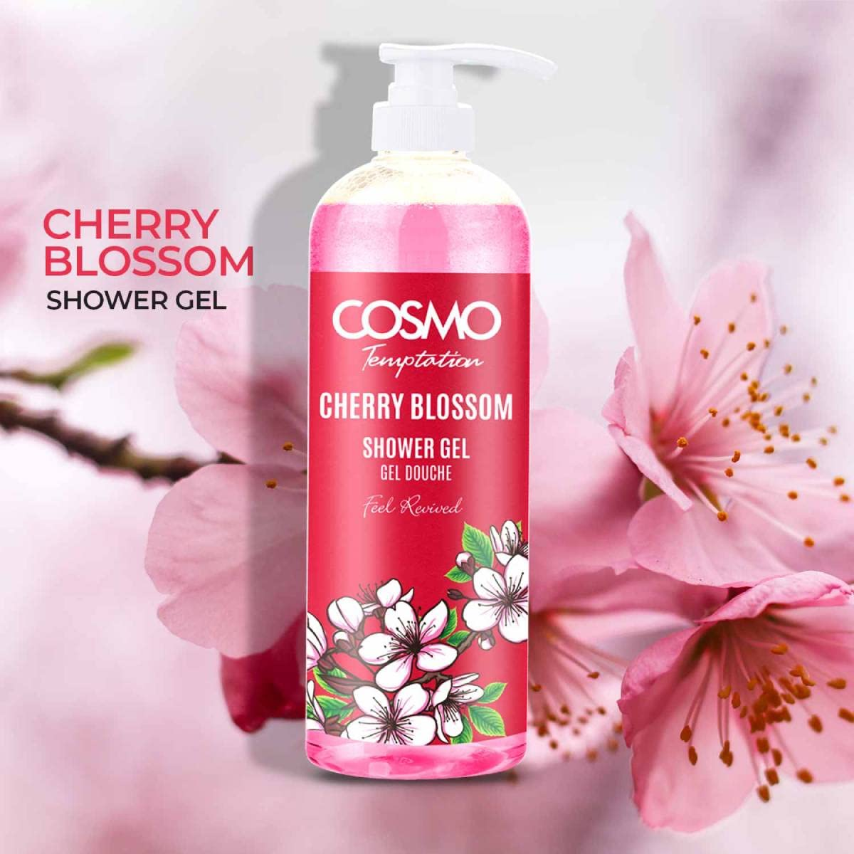 Cosmo Temptation Cherry Blossom Shower Gel - 1000ml