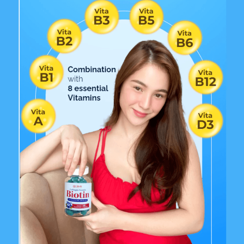 Melli Organic Collagen Keratin Biotin Gummies