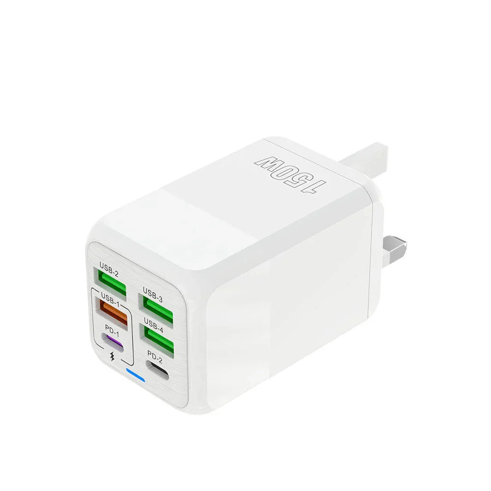 محول الشحن السريع المحمول متعدد المنافذ بقوة 150 واط ADC-PD006