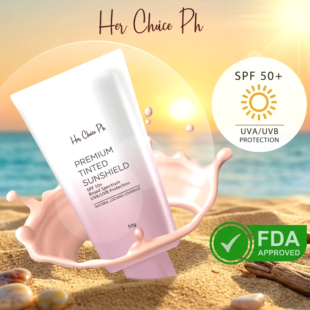 Her Choice PH Premium Tinted Sunshield SPF50 PA++++ - 50g