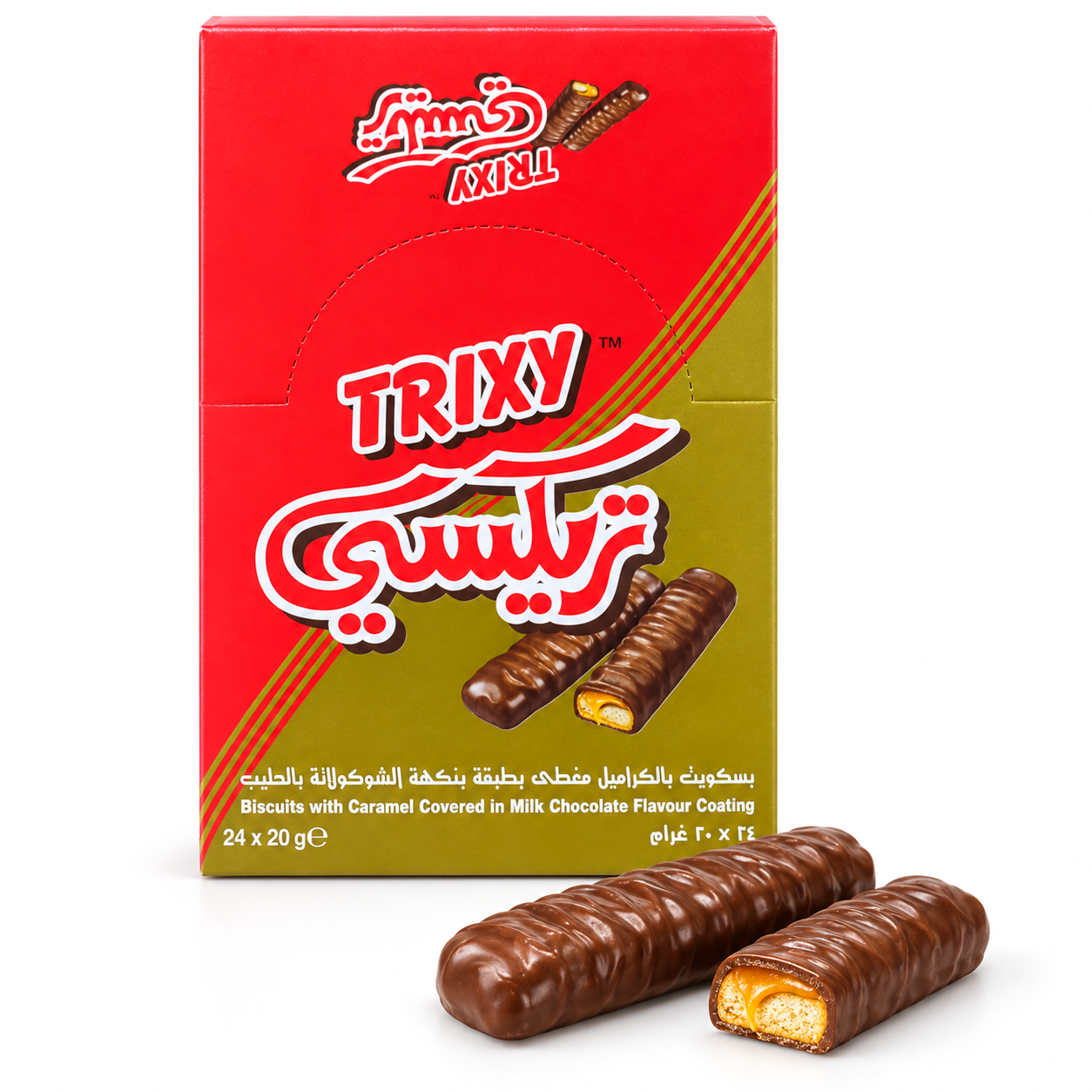 Trixy Biscuit with Caramel Covered Milk Chocolate - 24 × 20g