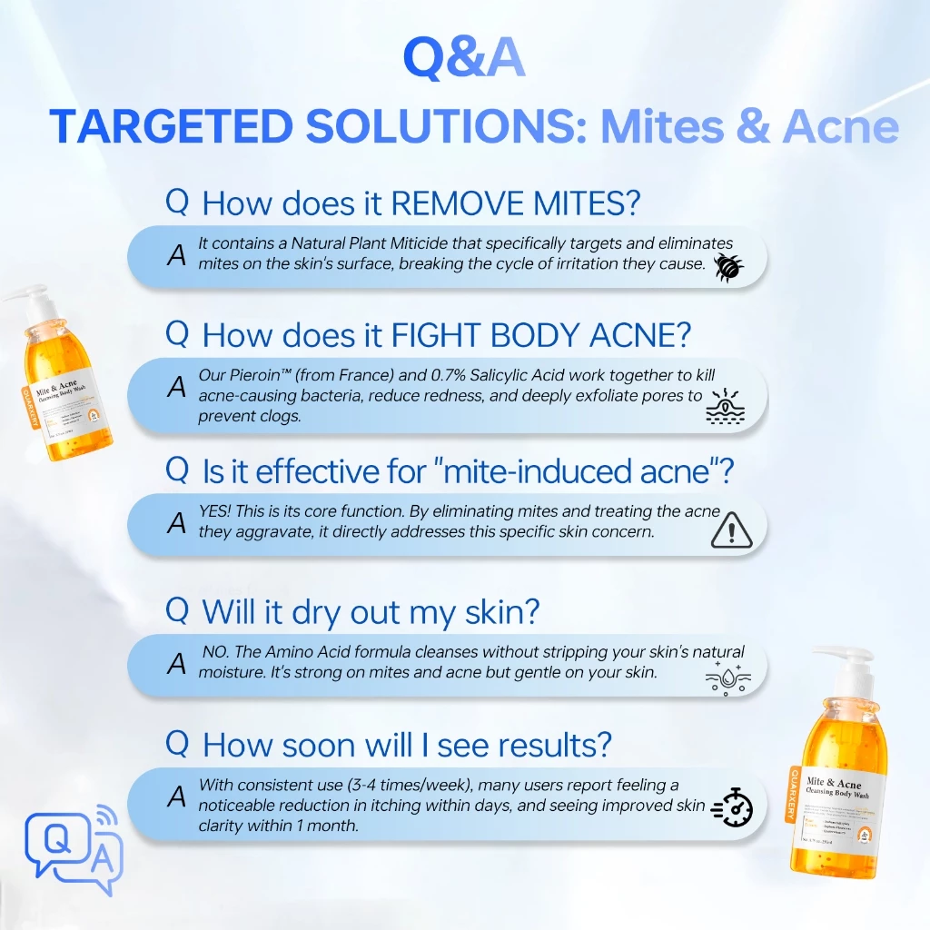 Quarxery Mite & Acne Cleansing Body Wash - 250ml