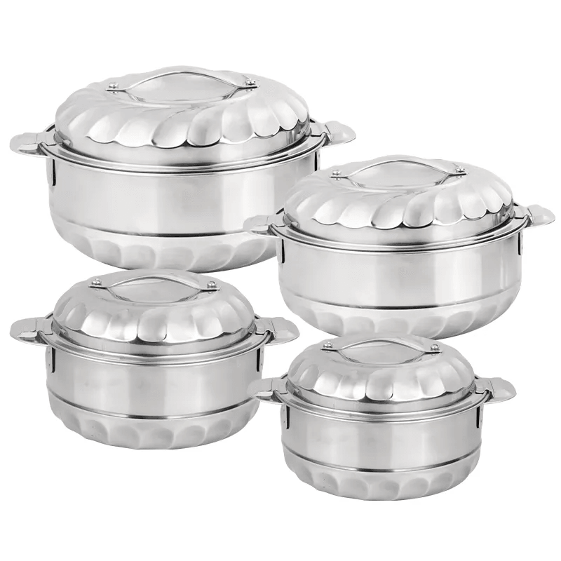 Double-Deck Heat Preservation Fresh Box Food Container Pot Set - 4Pcs