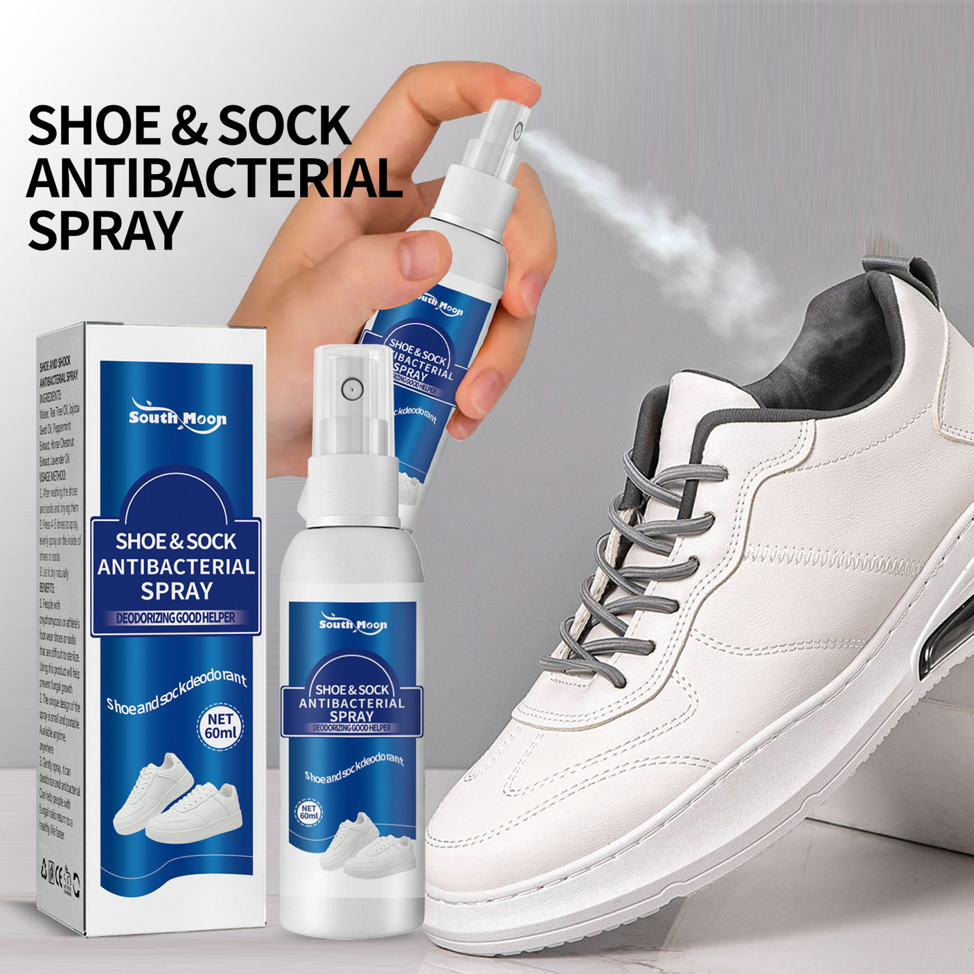 South Moon Shoe & Socks Antibacterial Spray - 60ml