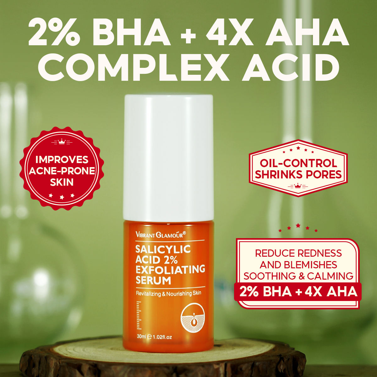 Vibrant Glamour Salicylic Acid 2% Exfoliating Serum - 30ml