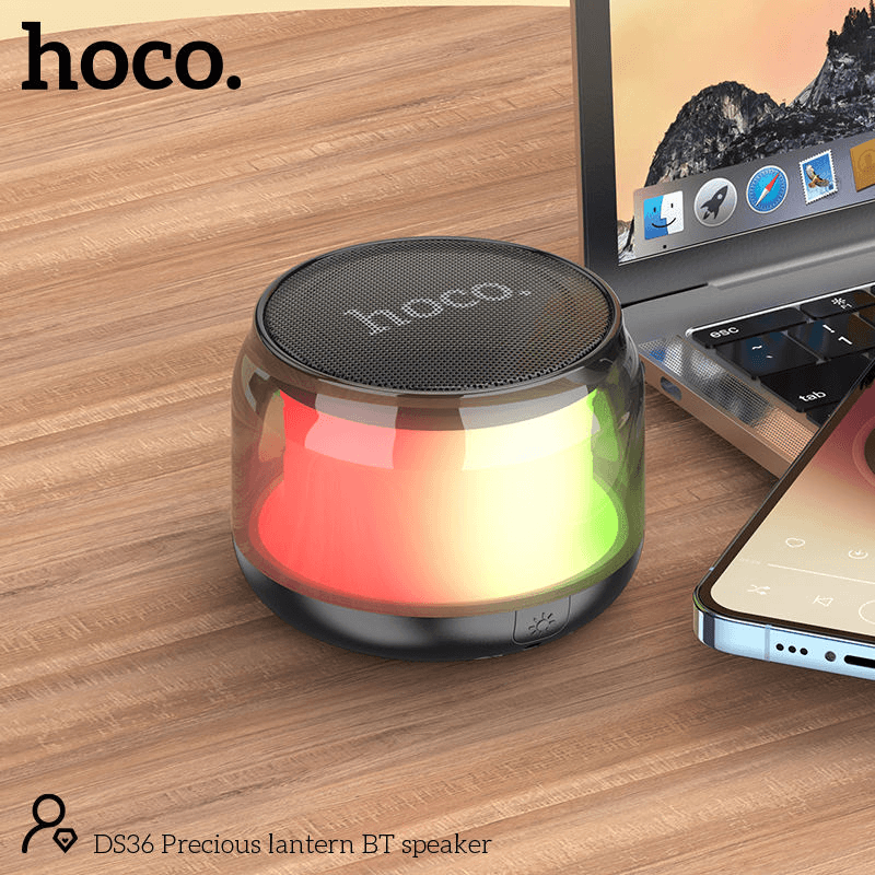 مكبر صوت لاسلكي صغير الحجم مزود بإضاءة LED ملونة من Hoco - DS36