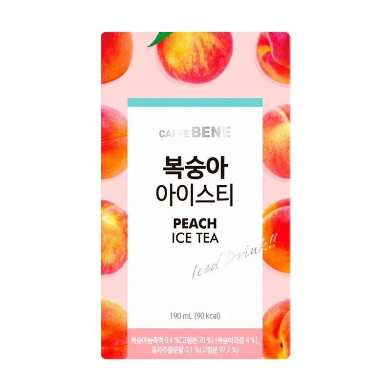 Caffe Bene Peach Ice Tea Drink - 190ml × 2 Pcs (Offer)
