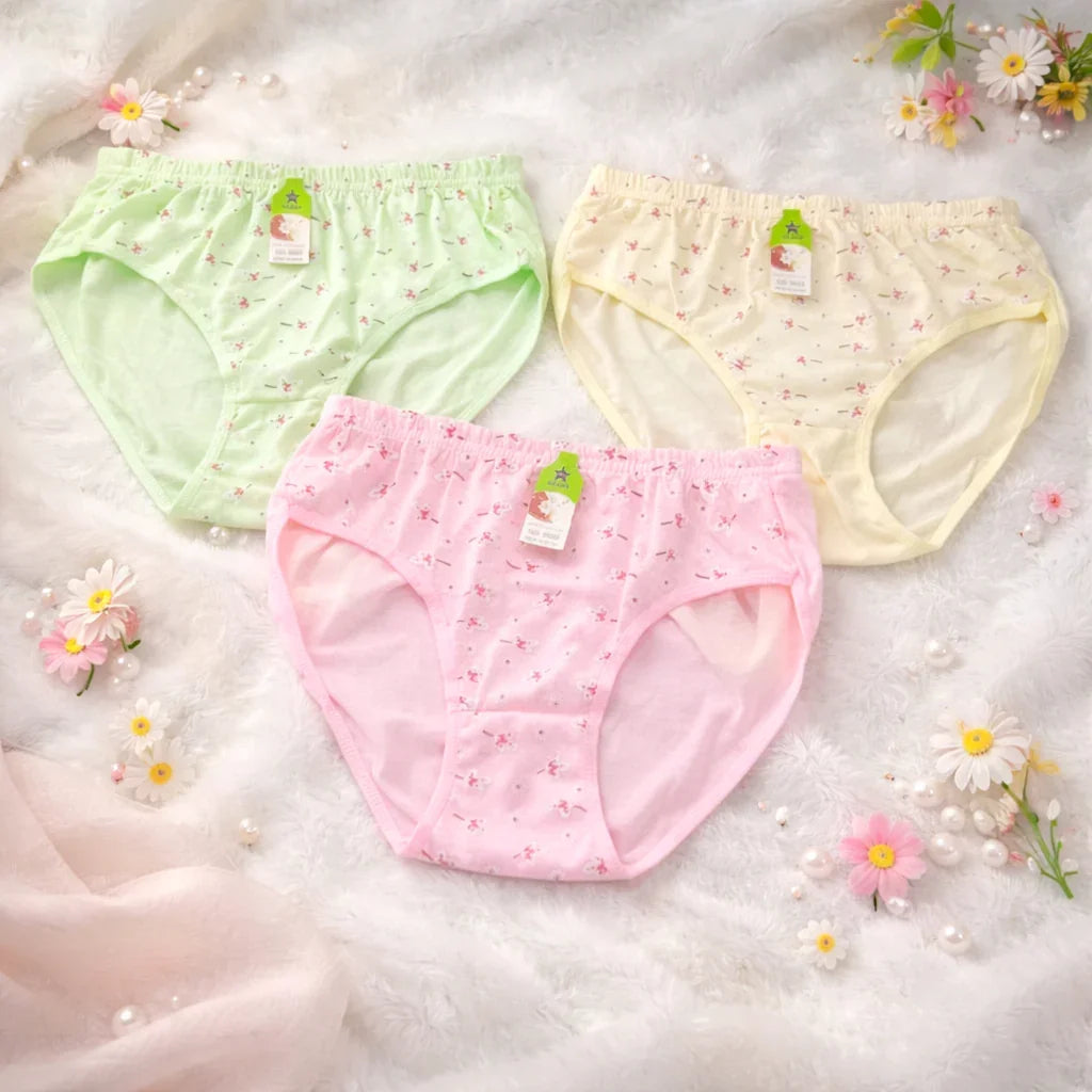 Women's Fashion Breathable Cotton Panty - 6Pcs Set #9902