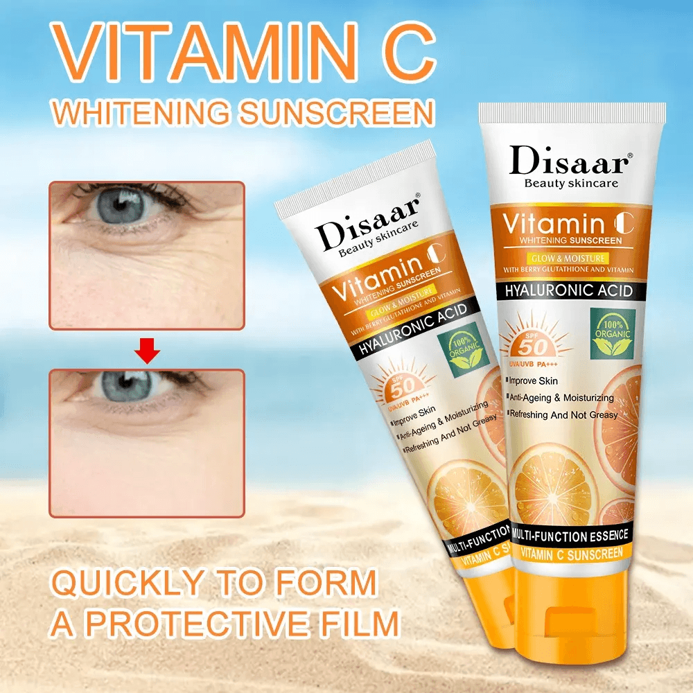 Disaar Beauty Vitamin C Hyluronic Acid Brightening Sunscreen - 50g