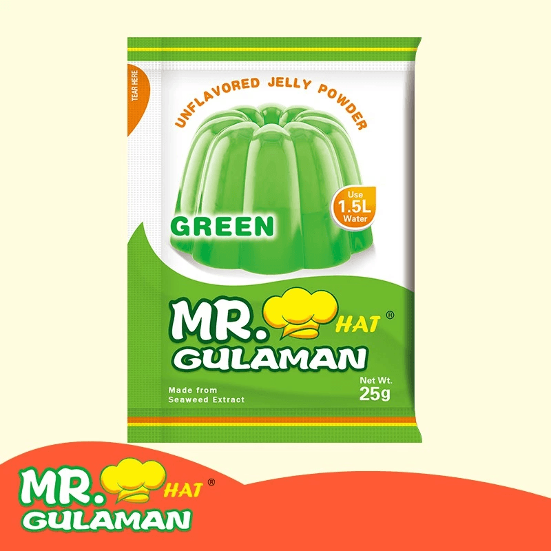 Mr. Hat Gulaman Unflavored Green 10pcs Pack